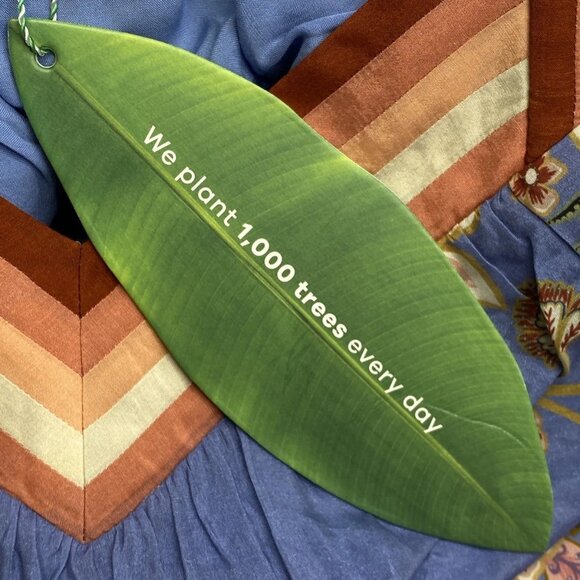 Farm Rio Women’s Superbloom Tapestry V-Neck Maxi Dress – Blue/Multi Floral – XXS - Picture 4 of 10